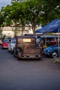 Rusty style Chevrolet 3100 truck displayed on Hotrodiningrat classic car show Royalty Free Stock Photo