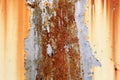 Rusty surface background. Corroded metal background. Rusted blue painted metal wall Royalty Free Stock Photo