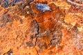 Rusty surface of old nautical buoy corrosion Royalty Free Stock Photo