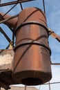 Rusty tank in an abandoned lead mine near Bonnie Claire, Nevada, USA