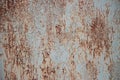 Rusty Texture of a light grey painted Metal garage door Royalty Free Stock Photo