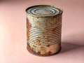 Rusty tin can showing aging and decay Royalty Free Stock Photo