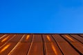 Rusty Tin Metal Roof & Clear Blue Sky Royalty Free Stock Photo