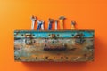 Rusty Toolbox with Tools Royalty Free Stock Photo