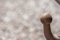 Rusty towing hook close up macro shot Royalty Free Stock Photo