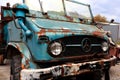 Rusty truck open cabin. Royalty Free Stock Photo