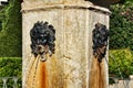 Rusty fountain in a garden in Valencia