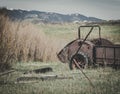 Rusty Vintage Hay Baler Cart