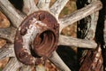 Rusty wagon wheel