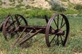 Rusty Wagon Wheel Axle Royalty Free Stock Photo
