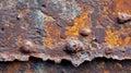 Rusty wall, textures, patterns, and the art of corrosion explore the beauty of decay in weathered metal Royalty Free Stock Photo