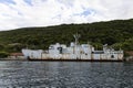 A rusty warship at the pier, off the coast of the Adriatic Sea Royalty Free Stock Photo