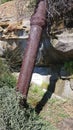 Rusty water pipe on the Bronte to Bondi Coastal Walk