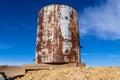 Rusty water tank abandoned in the Nevada desert