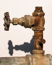 Rusty water valve Royalty Free Stock Photo