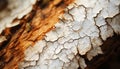 Rusty, weathered tree trunk, aged and rotting in the forest generated by AI