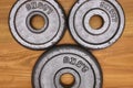rusty weight plates