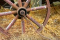 Rusty wheel on a farm Royalty Free Stock Photo
