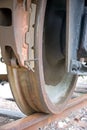 Rusty wheel of train Royalty Free Stock Photo