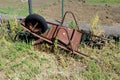 Rusty wheelbarrow