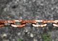 Rusty White Chain Links Royalty Free Stock Photo