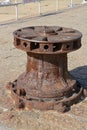 Rusty windlass at Saint Ives, Cornwall, England Royalty Free Stock Photo