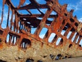 Rusty Wreckage of a Ship Royalty Free Stock Photo