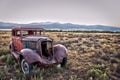 Rusty wrecked car