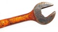 Rusty wrench with realistic texture Royalty Free Stock Photo
