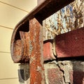 Rusty Wrought Iron Outdoor Stair Railing