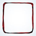 Doodle frame sketch. Vector drawing Royalty Free Stock Photo