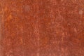 Rusty yellow-red textured metal surface. The texture of the metal sheet is prone to oxidation and corrosion. Grunge Royalty Free Stock Photo