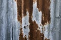 Rusty Zinc grunge old wall background Royalty Free Stock Photo