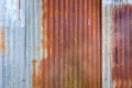 Rusty zinc sheet Royalty Free Stock Photo