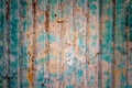 Rusty Zinc wall Royalty Free Stock Photo