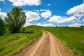 Rut road on hill Royalty Free Stock Photo