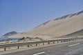 ruta 5, Panamericana, is leading along the pacific coast of chile through the atacama desert. Royalty Free Stock Photo