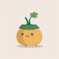 Rutabaga Vegetable Cute Playful Flat Icon by Generative AI