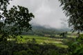 Ruteng - Cloudy day over the Lingko Spider Web Rice Fields Royalty Free Stock Photo