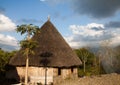 Ruteng Puu tradtional village, houses typical for the Manggarai district in Flores. Royalty Free Stock Photo