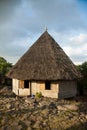 Ruteng Puu tradtional village, houses typical for the Manggarai district in Flores. Royalty Free Stock Photo