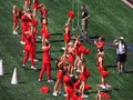 Rutgers Cheerleaders In High Spirits During 2023 Season Opener vs. Northwestern in NJ Royalty Free Stock Photo