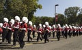 Rutgers University Marching Band Strides to SHI Stadium for Football Game in Piscataway, NJ in 2023 Royalty Free Stock Photo