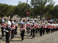 Rutgers University Marching Band Strides to SHI Stadium for Football Game in Piscataway, NJ in 2023