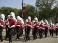 Rutgers University Marching Band Strides to SHI Stadium for Football Game in Piscataway, NJ in 2023