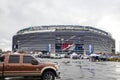 Rutherford, New Jersey - October 29, 2023: View of Met Life Stadium from the parking lot before a football game Royalty Free Stock Photo