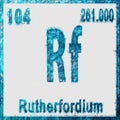Rutherfordium Chemical Element Blue on White Royalty Free Stock Photo