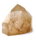 Rutile quartz, crystal isolated on a white background