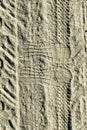 Ruts in the sand in nature Royalty Free Stock Photo