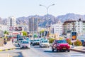 RUWI, OMAN, OCTOBER 30, 2016: Traffic on a street in Ruwi, Oman